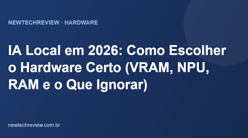 IA Local em 2026: Como Escolher o Hardware Certo (VRAM, NPU, RAM e o Que Ignorar)