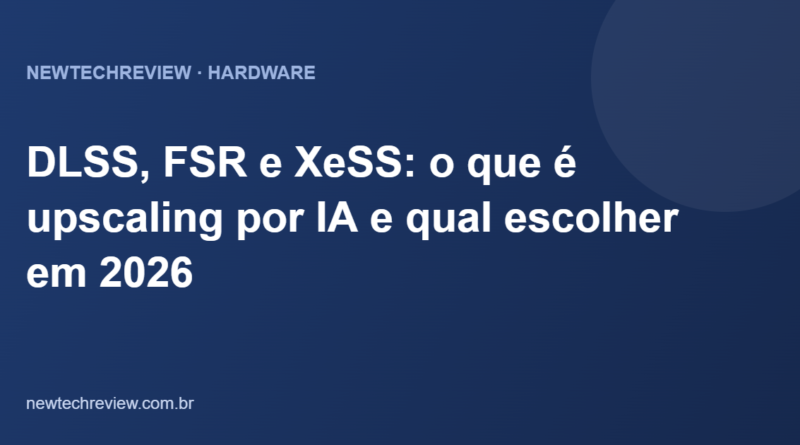 DLSS, FSR e XeSS: o que é upscaling por IA e qual escolher em 2026