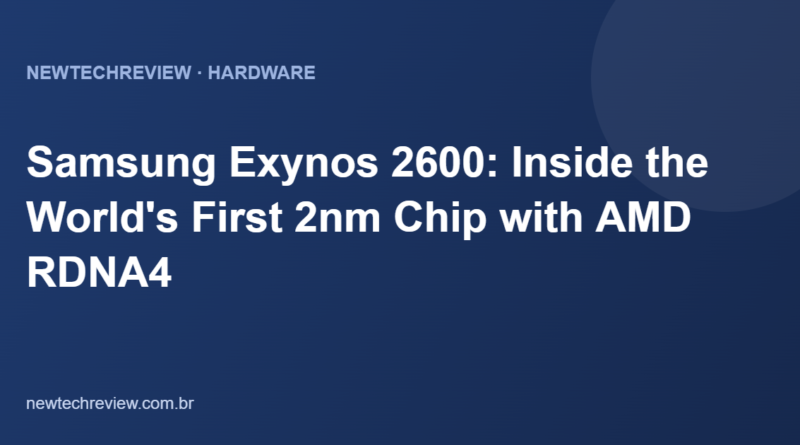 Samsung Exynos 2600: Inside the World's First 2nm Chip with AMD RDNA4